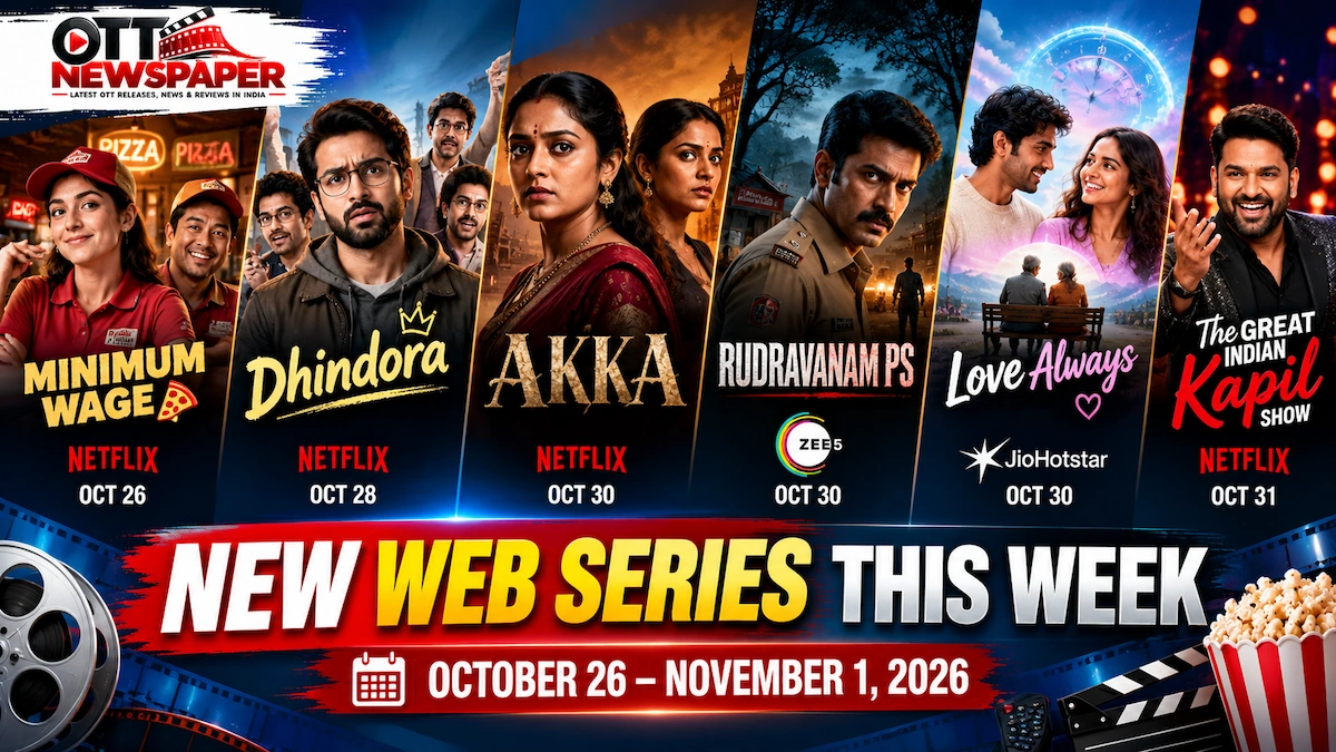 New web series OTT releases this week October 26 to November 1 2026 featuring Akka, Dhindora, Rudravanam PS and Love Always